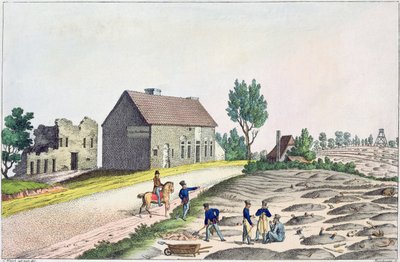 The Belle Alliance Farm after the Battle of Waterloo, 18th June 1815 by Friedrich Fleischmann